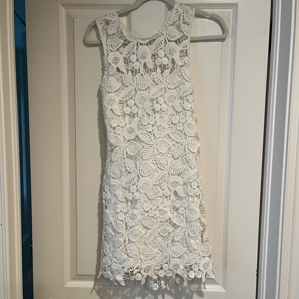 Wayf women's white lace dress, size xs